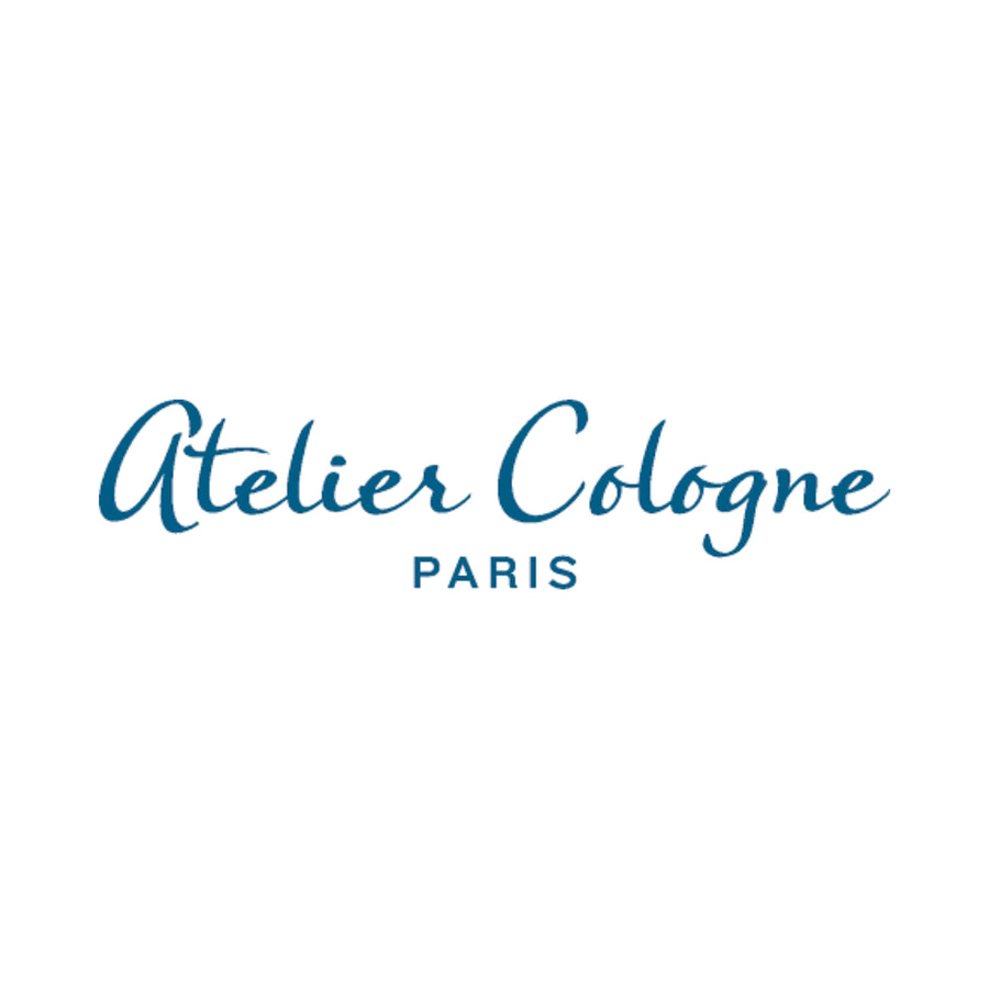 "Logo for Atelier Cologne, an esteemed perfume house known for its high-quality colognes. The design showcases a minimalist, elegant typography, underlining the brand's sophistication and contemporary appeal.