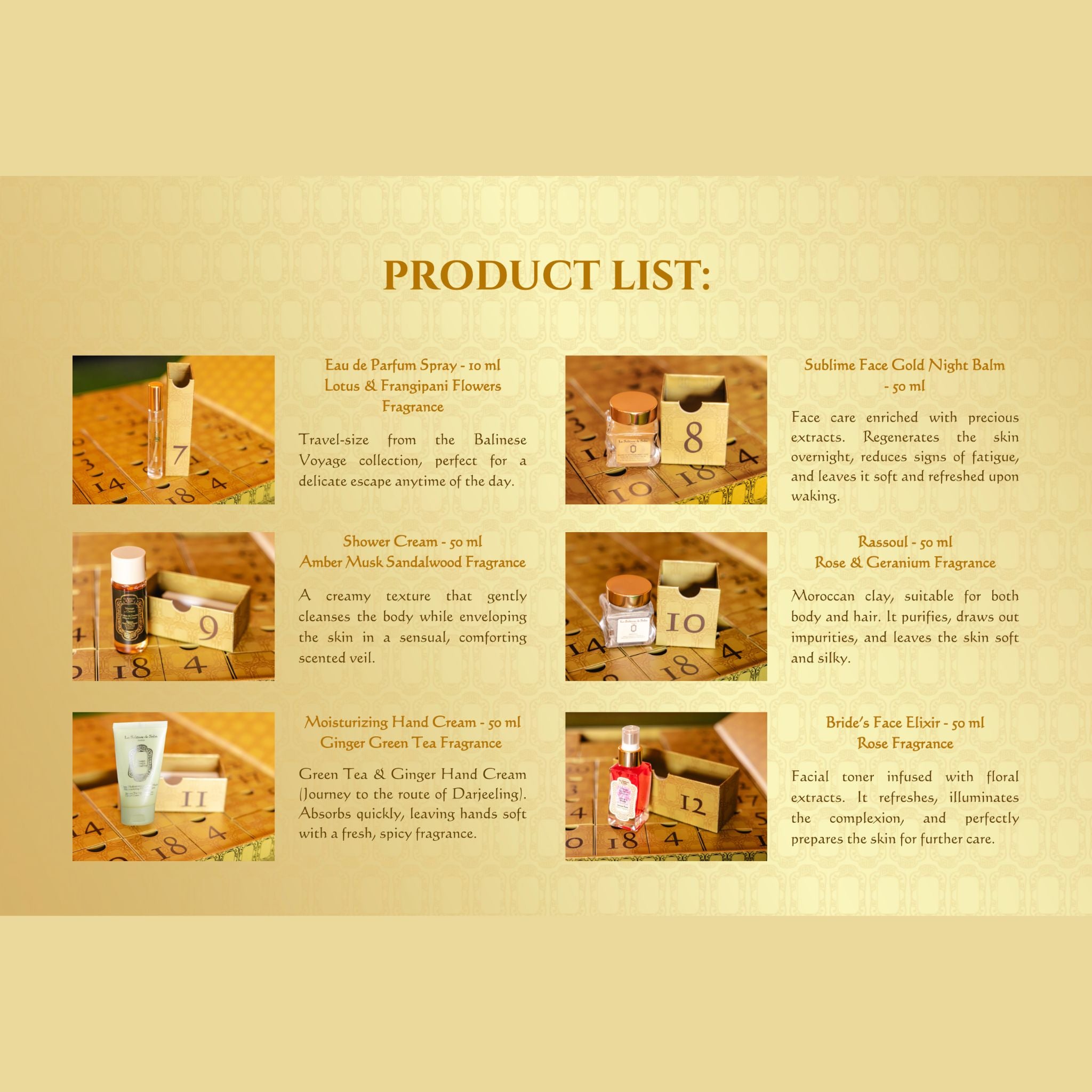 La Sultan De Saba Advent calendar  2025 Products