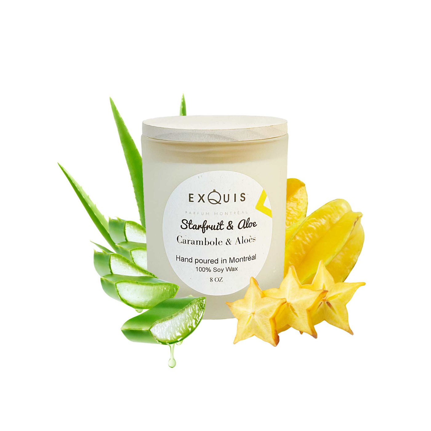 Starfruit & Aloe Candle wooden wick