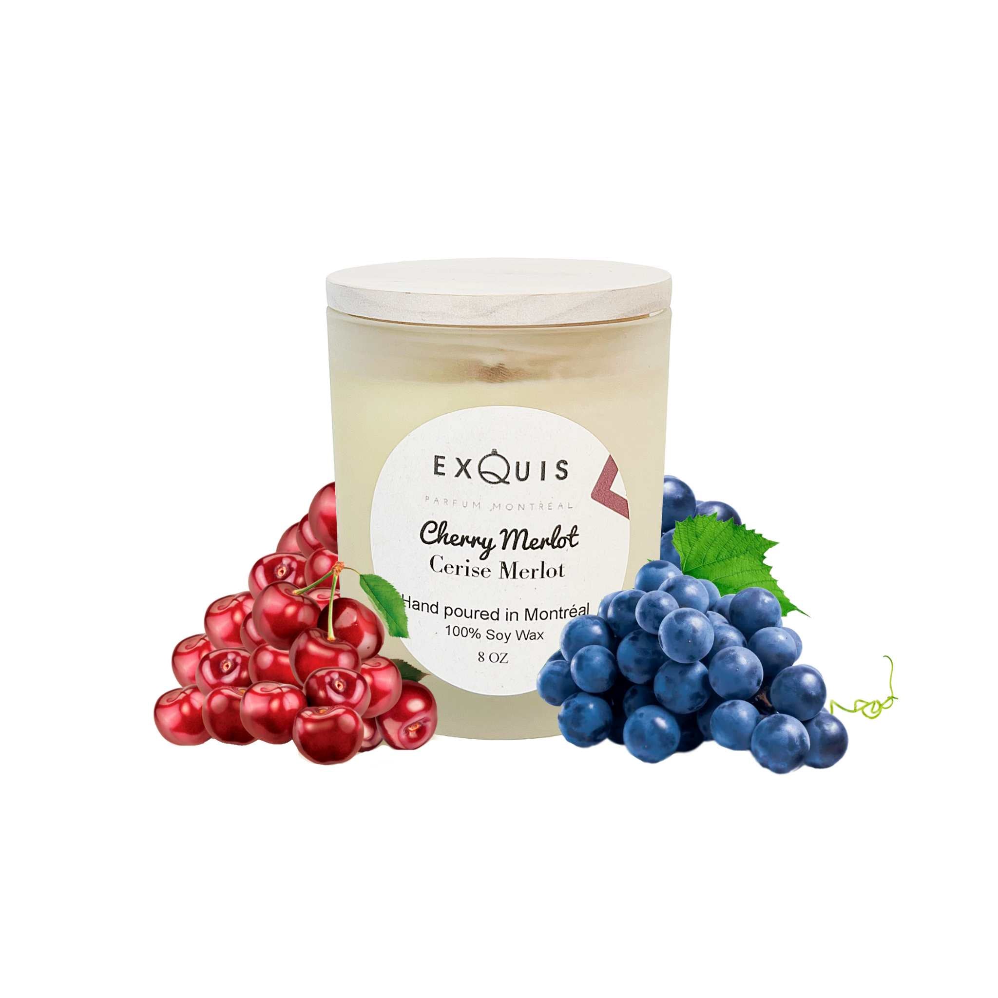 CHERRY MERLOT CANDLE wooden wick